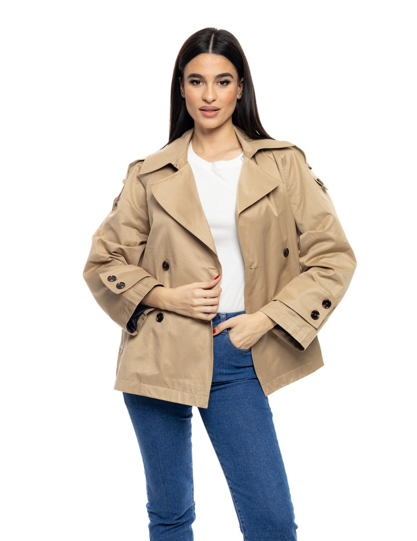 SHORT TRENCH COAT BEIGE,M