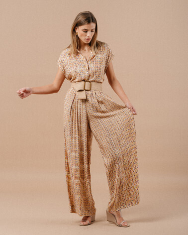 BEIGE DYED PANTS (MASHA) GRACE&MILA