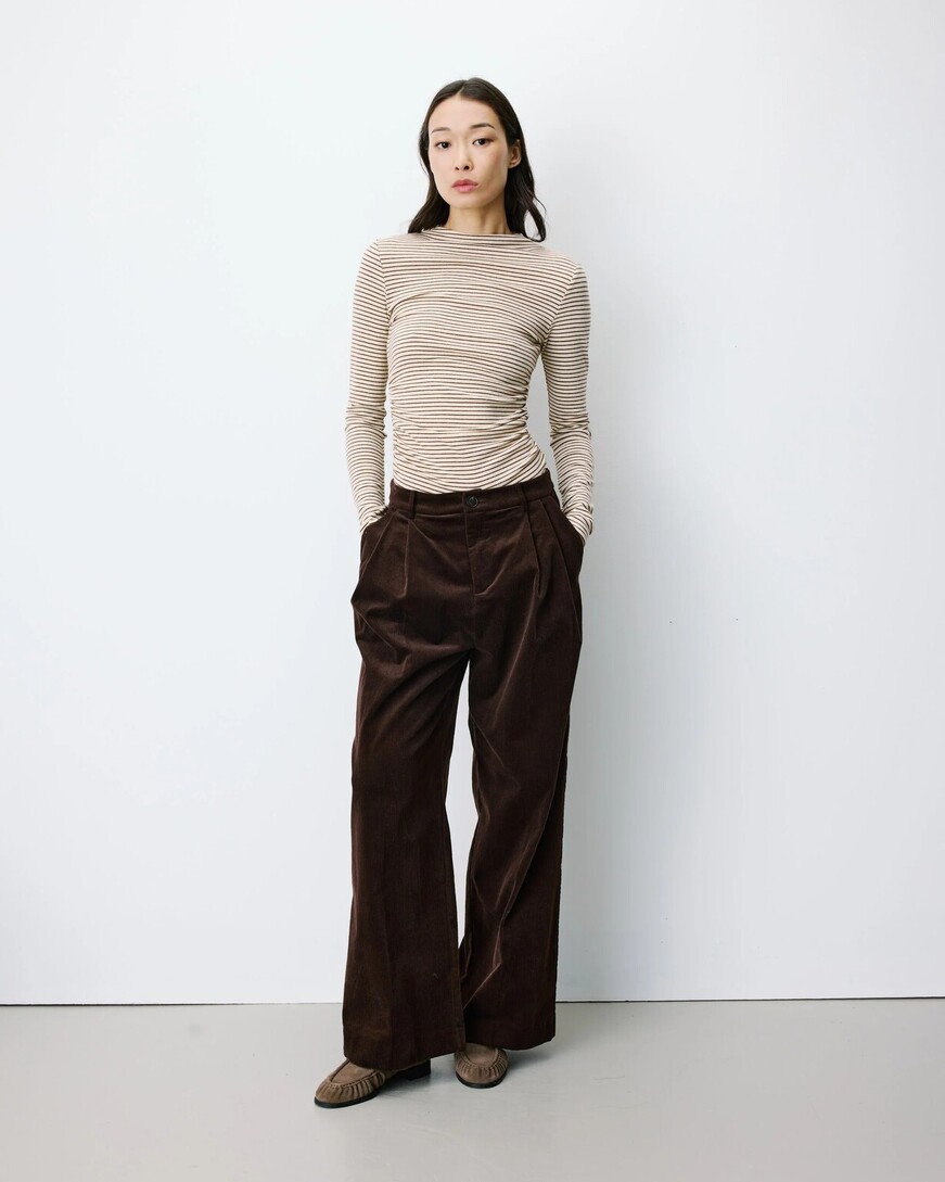 WIDE-LEG CORDUROY PANTS CHOCOLAT ABRIEL