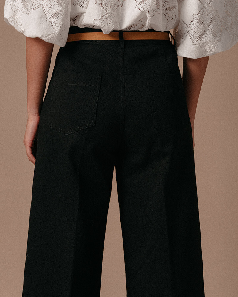 BLACK PANTS (LEOPOLD) GRACE&MILA,S