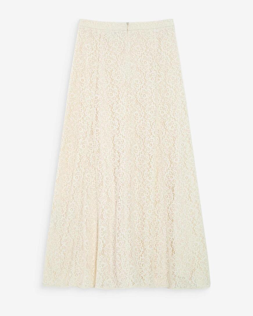 LONG LACE SKIRT ECRU VISENYA