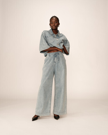 JEANS SKY BLUE POMPON GRACE&MILA