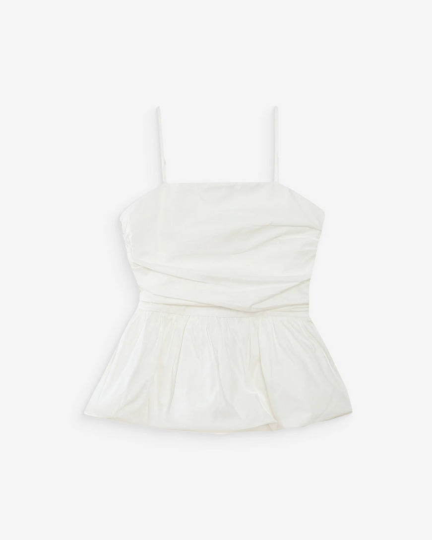 FITTED PEPLUM TOP IVOIRE VALO,L
