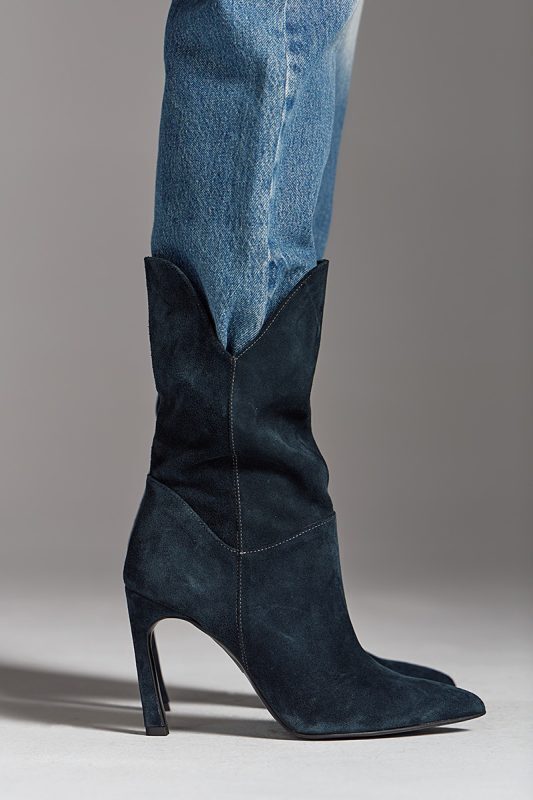 BLUE LEATHER BOOTS (BLISS) SO CHIC,41
