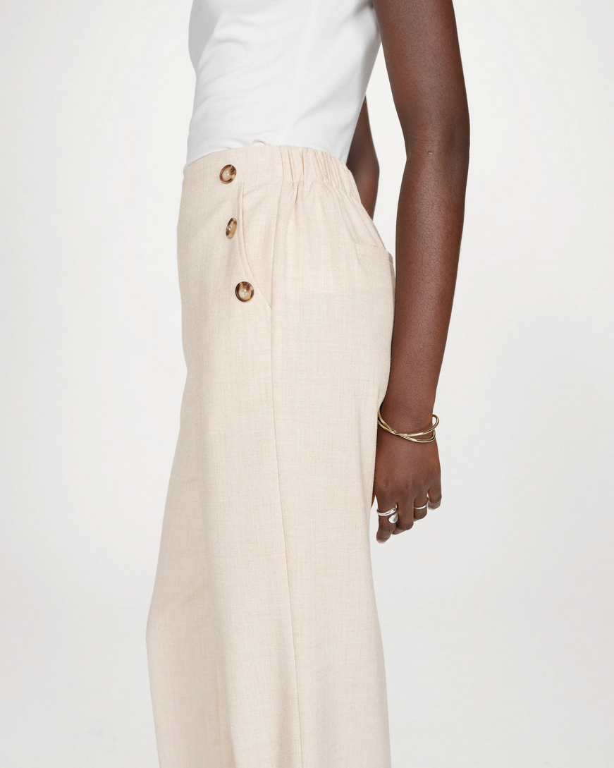 STRAIGHT TAILORED TROUSERS SABLE VALIGNY
