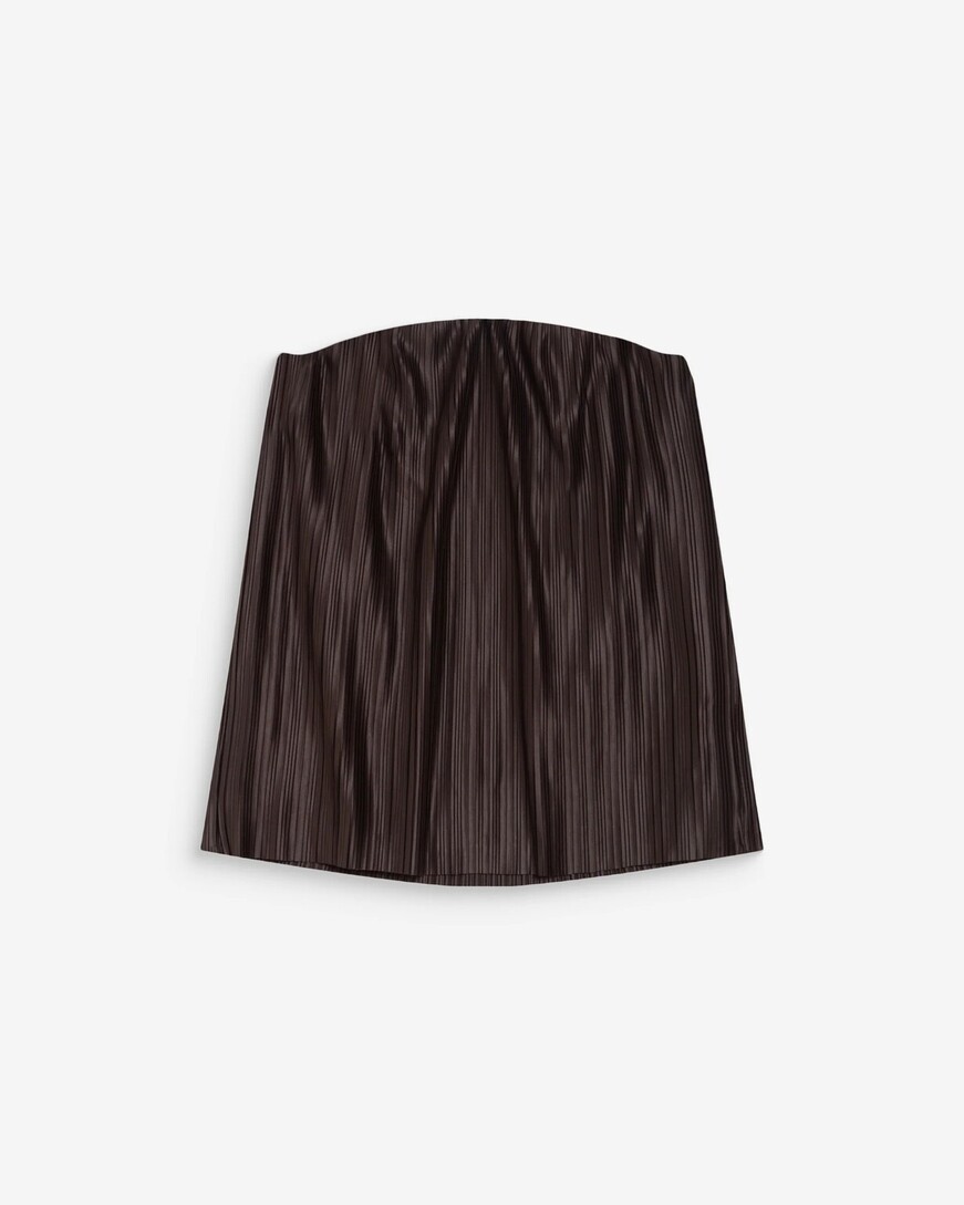 PLEATED BUSTIER TOP CHOCOLAT WEST,S