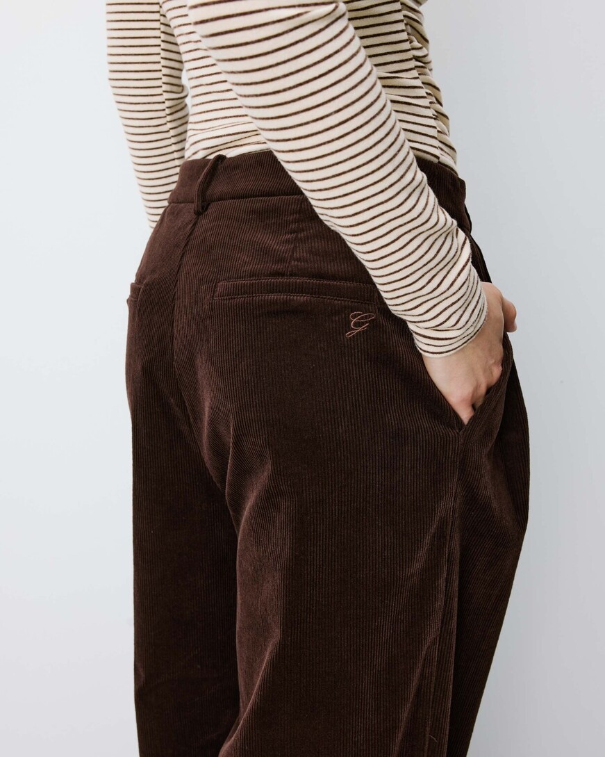 WIDE-LEG CORDUROY PANTS CHOCOLAT ABRIEL