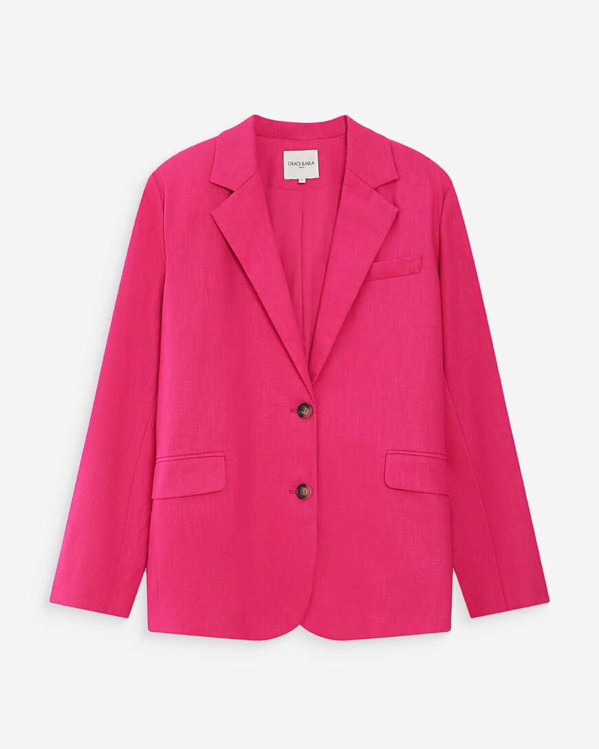 LINEN AND COTTON SUIT FUCHSIA VELIZE
