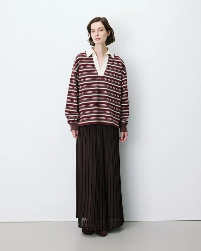OVERSIZED STRIPED POLO CHOCOLAT ARON