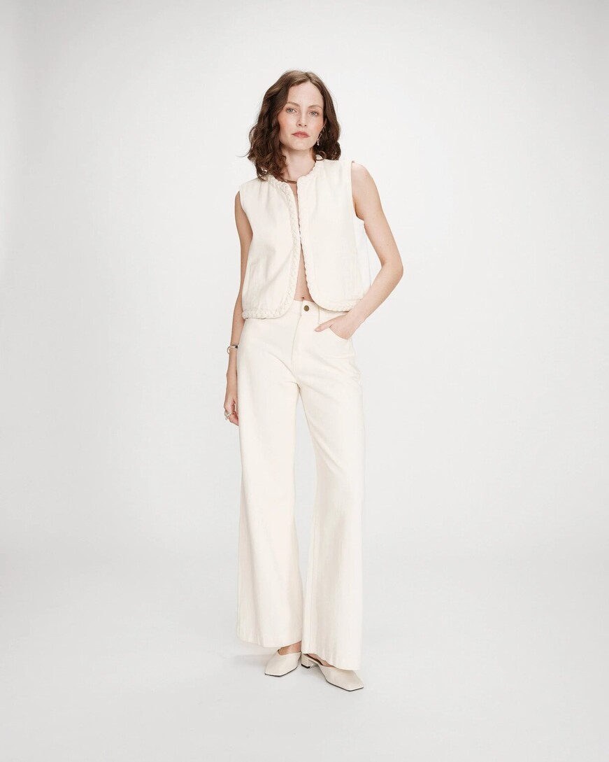 SLEEVELESS JACKET ECRU VERONA