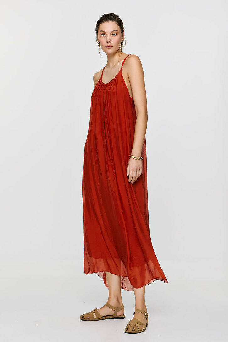 DIONE DRESS BURNT ORANGE