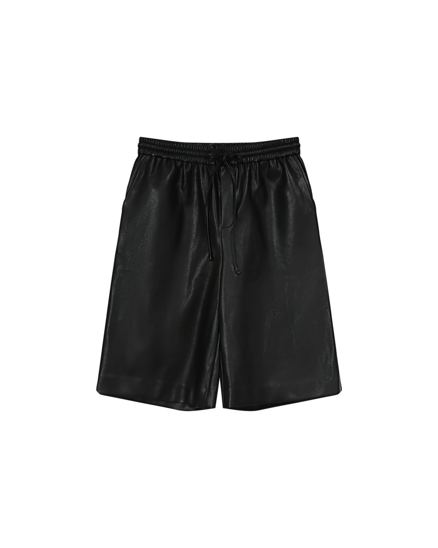 FAUX LEATHER BERMUDA SHORTS BLACK TIAGO GRACE&MILA,L