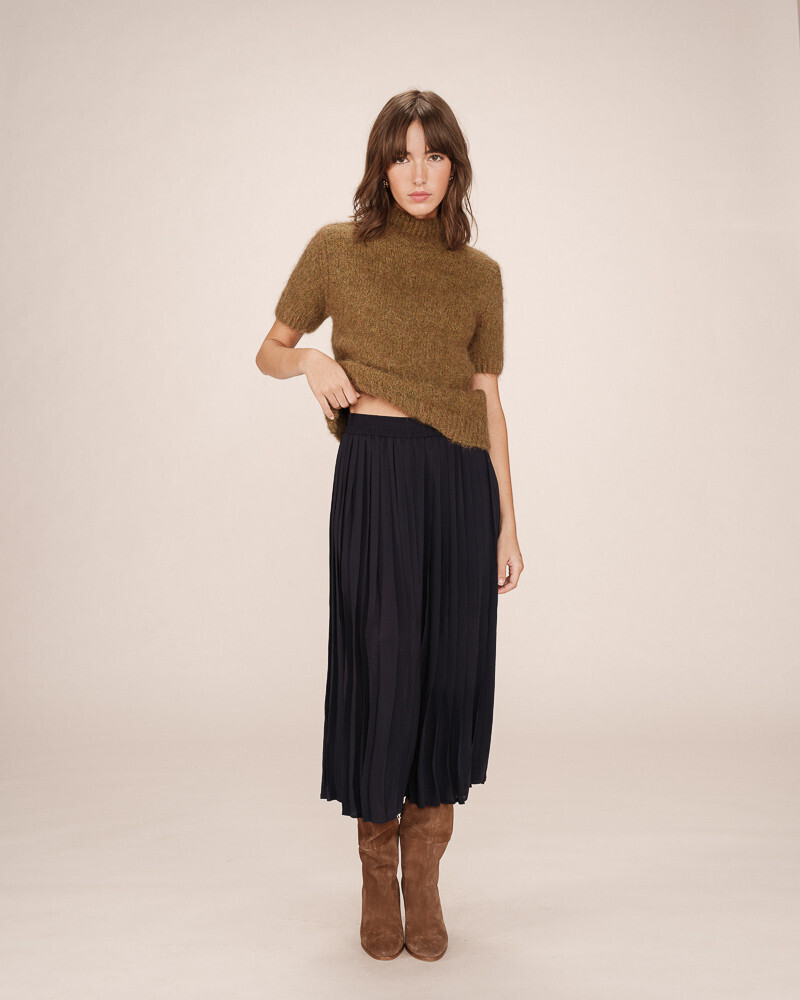 JUPE MARINE PLISSE GRACE&MILA