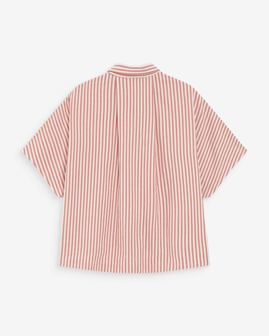  WIDE STRIPED SHIRT CORAL VERCIA