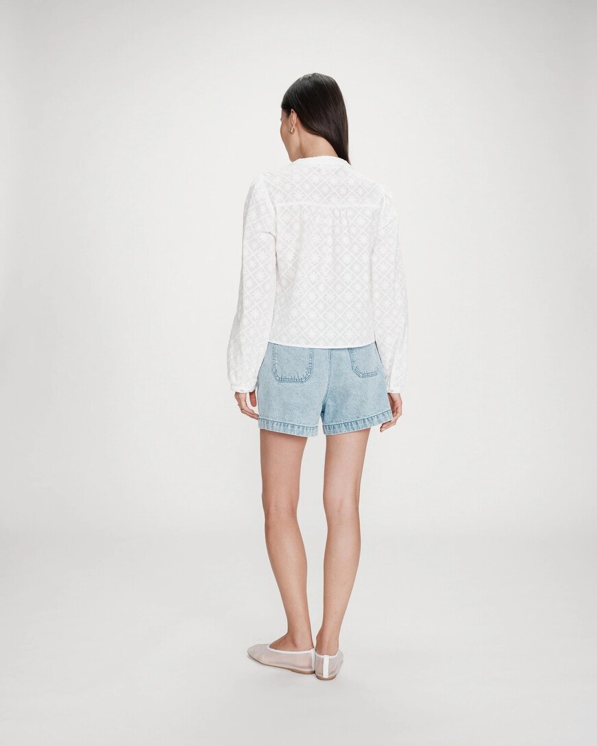 EYELET EMBROIDERY BLOUSE IVOIRE VANDITA
