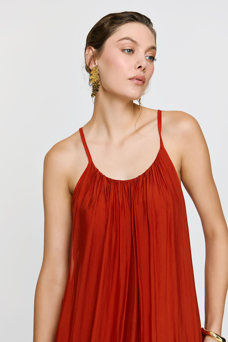 DIONE DRESS BURNT ORANGE