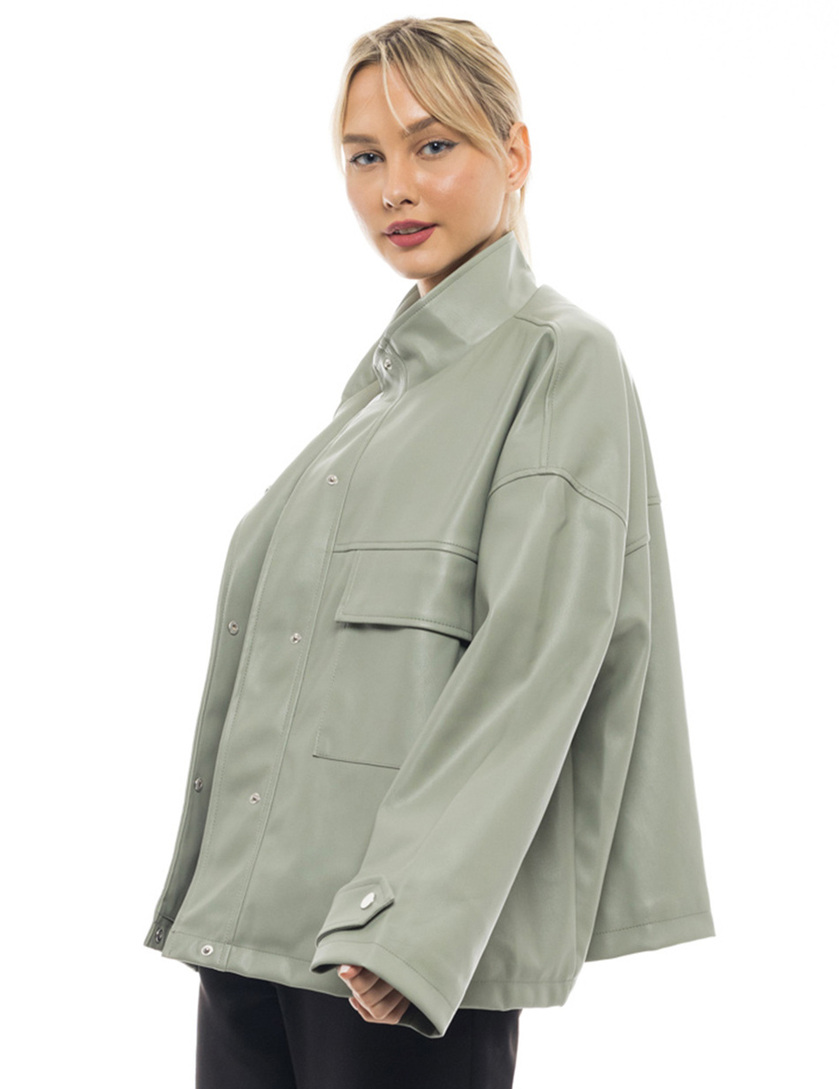 FASHION COAT MINT ECO LEATHER,M
