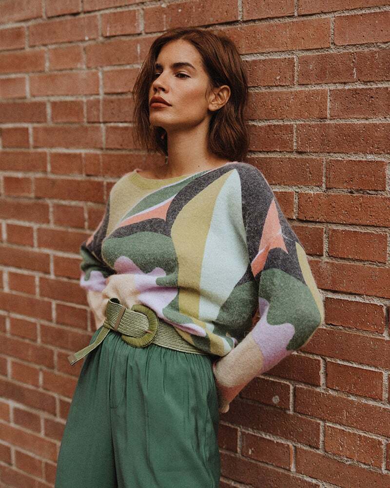 KNITTED BELT GREEN (ILLUSTRE) GRACE & MILA