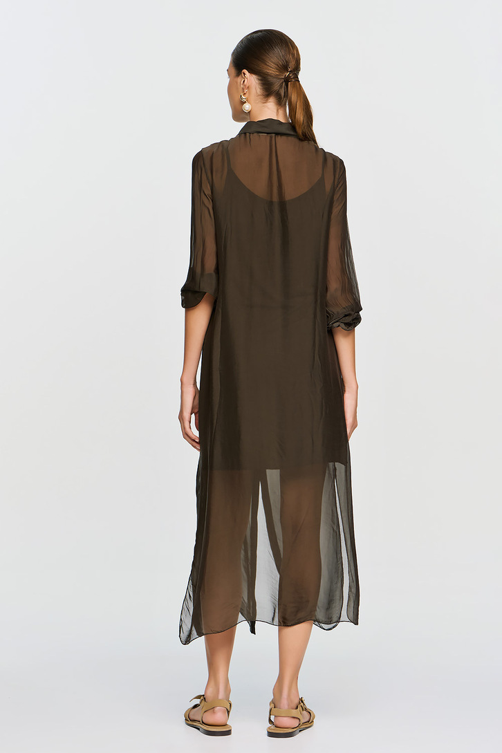 APHRODITE LONG SHIRT BROWN