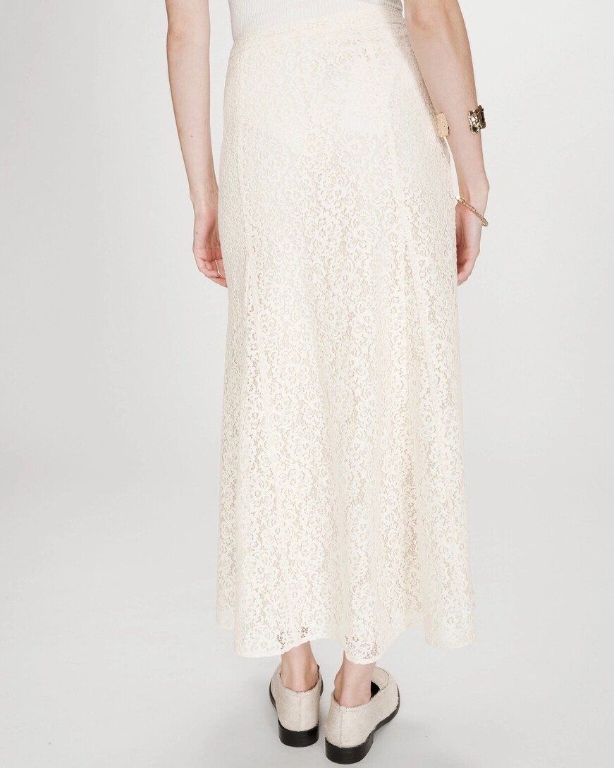 LONG LACE SKIRT ECRU VISENYA