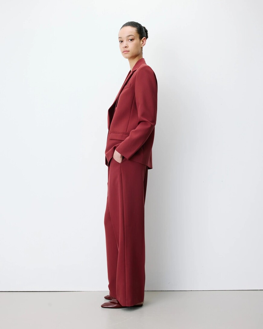 DOUBLE-BREASTED SUIT TERRACOTTA NOIX