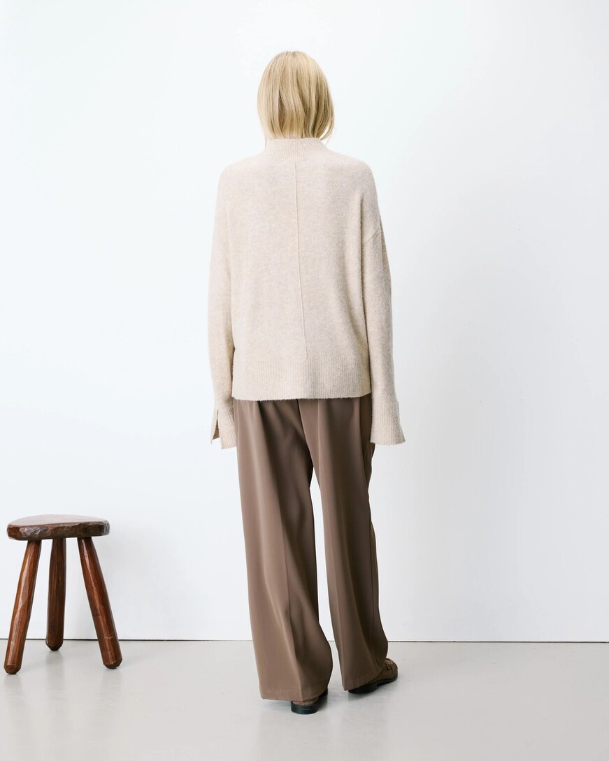 HIGH-NECK KNIT SWEATER SABLE ADELICE