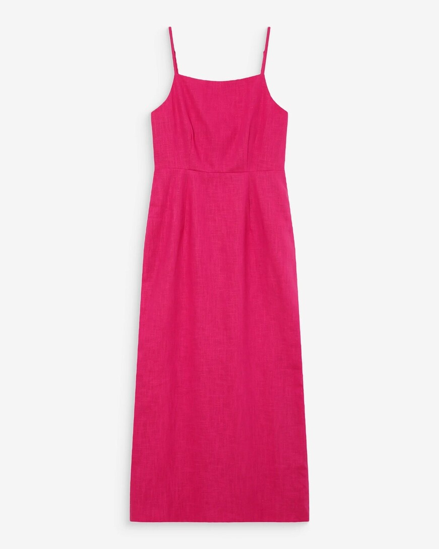 LONG LINEN DRESS FUCHSIA VERANYS