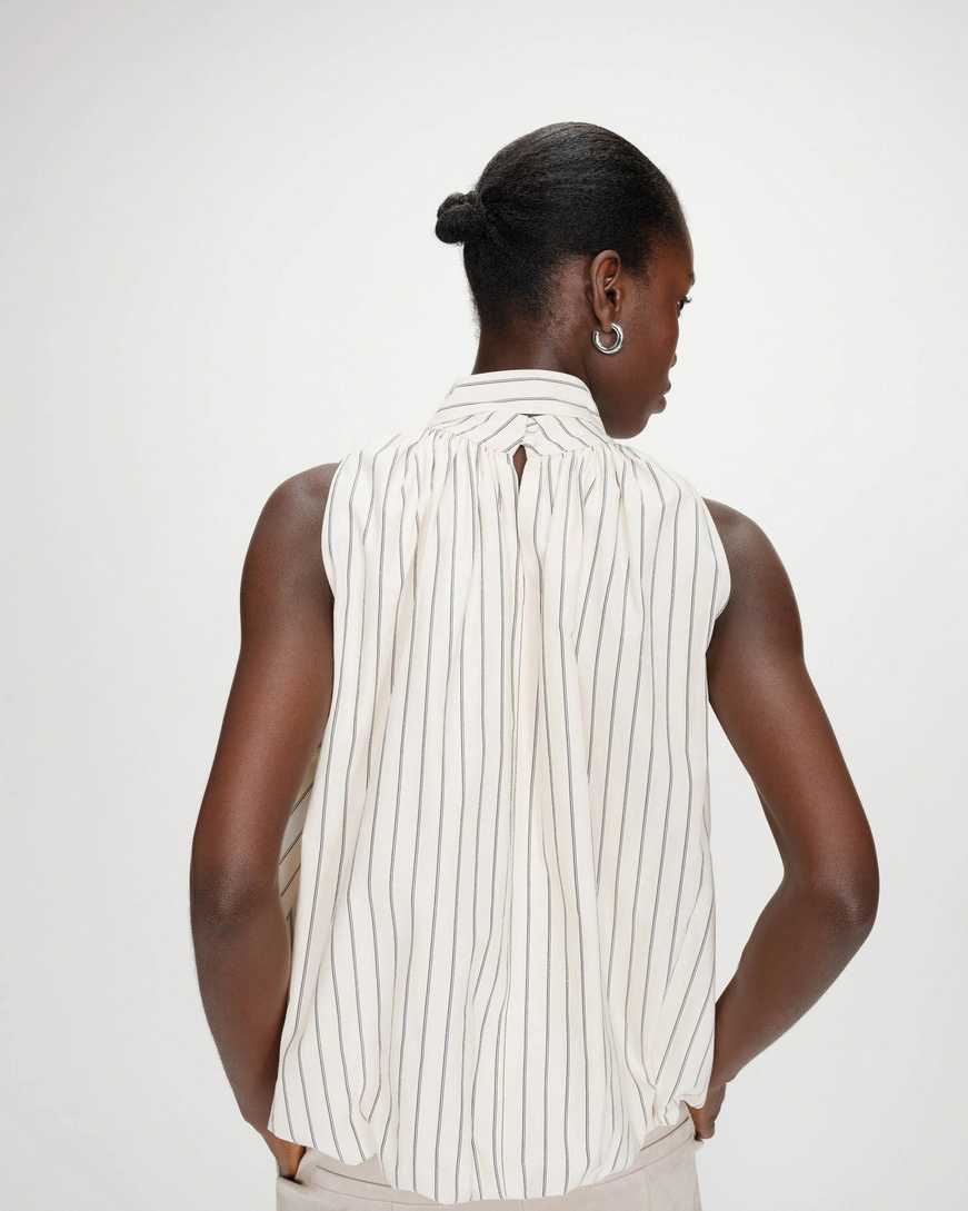 BALLOON POPLIN TOP VANILLE VANYA