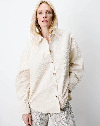 RELAXED CORDUROY SHIRT ECRU ANGE