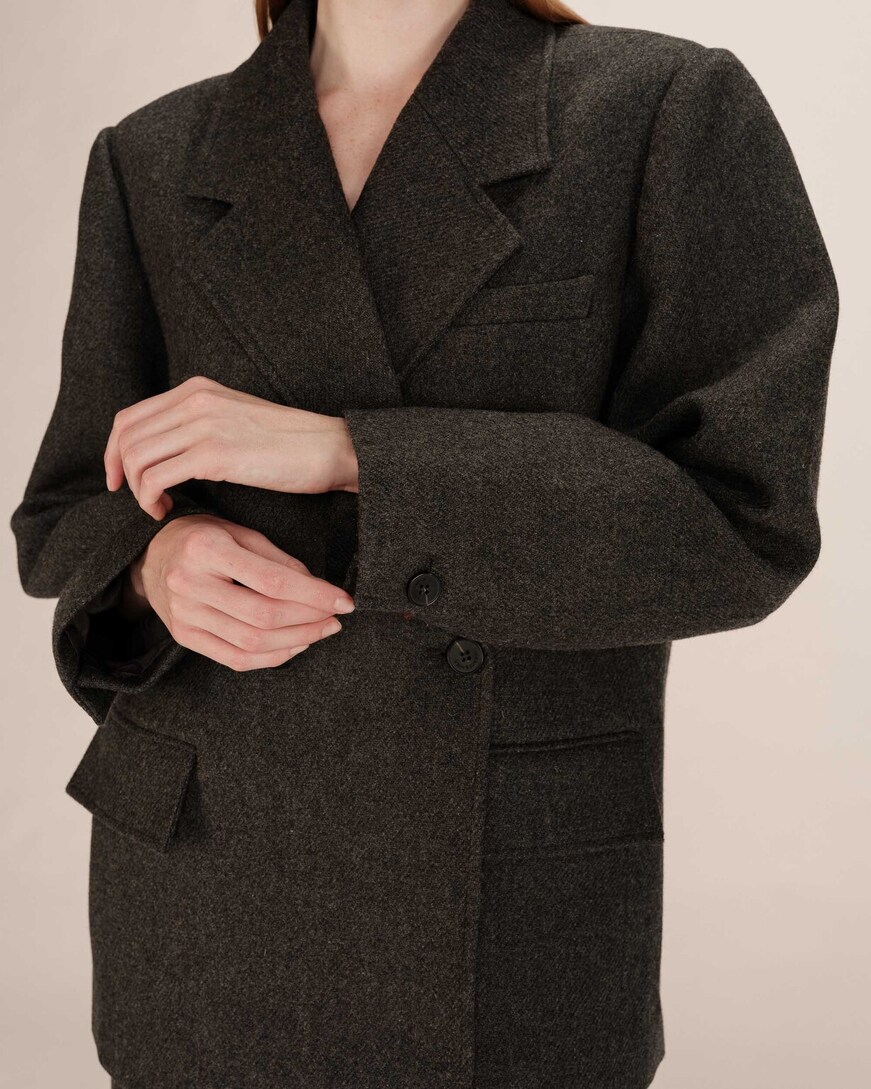 WOOL COAT BLAZER ANTHRACITE THOMAS GRACE&MILA