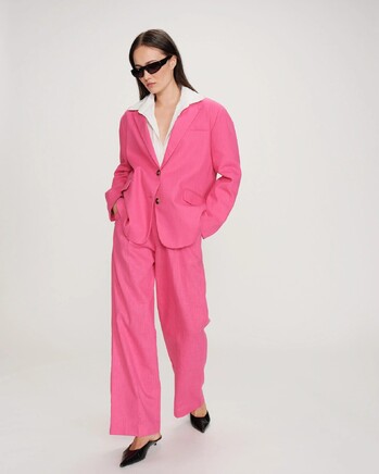 LINEN AND COTTON SUIT FUCHSIA VELIZE