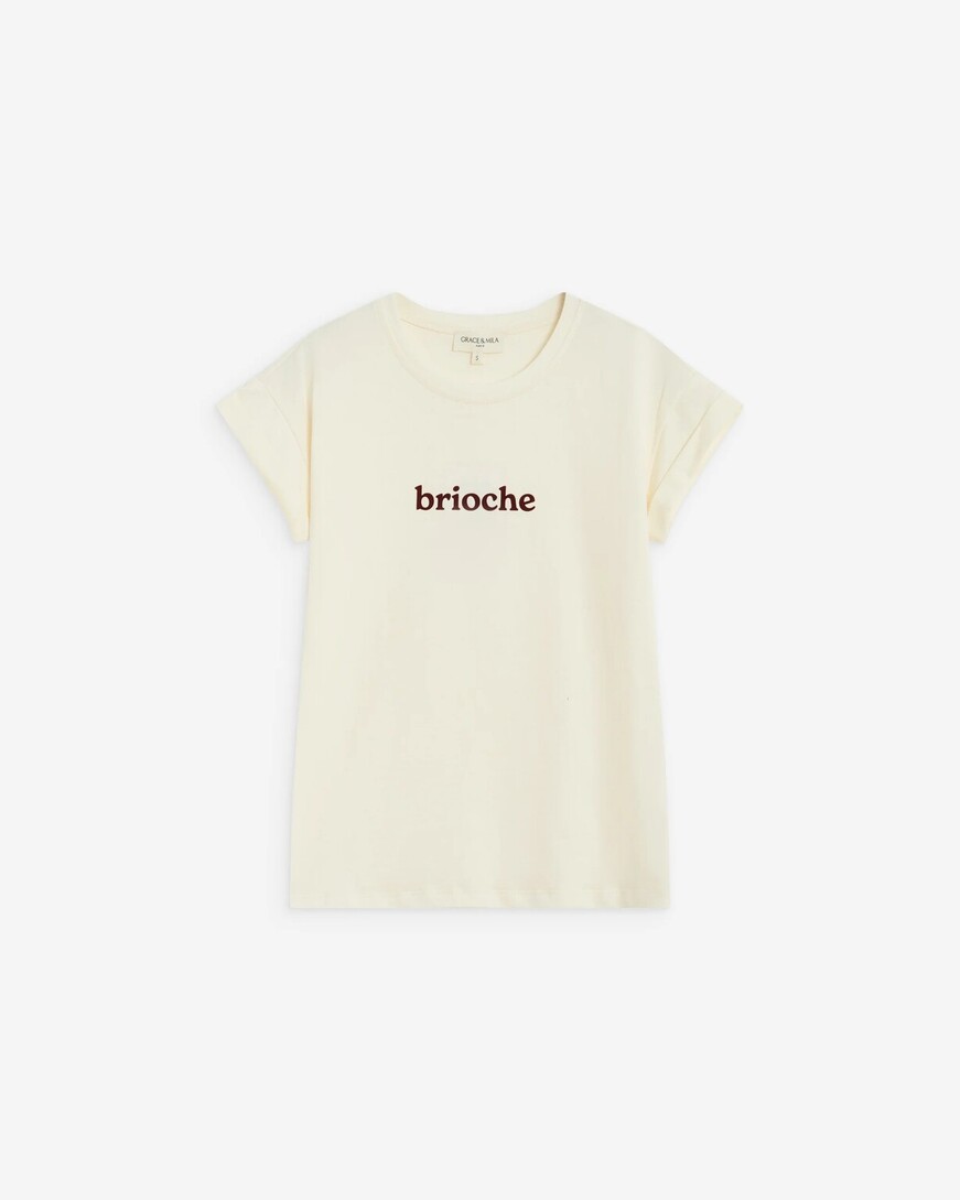 COTTON SHORT-SLEEVE SLOGAN T-SHIRT SABLE ATLAS