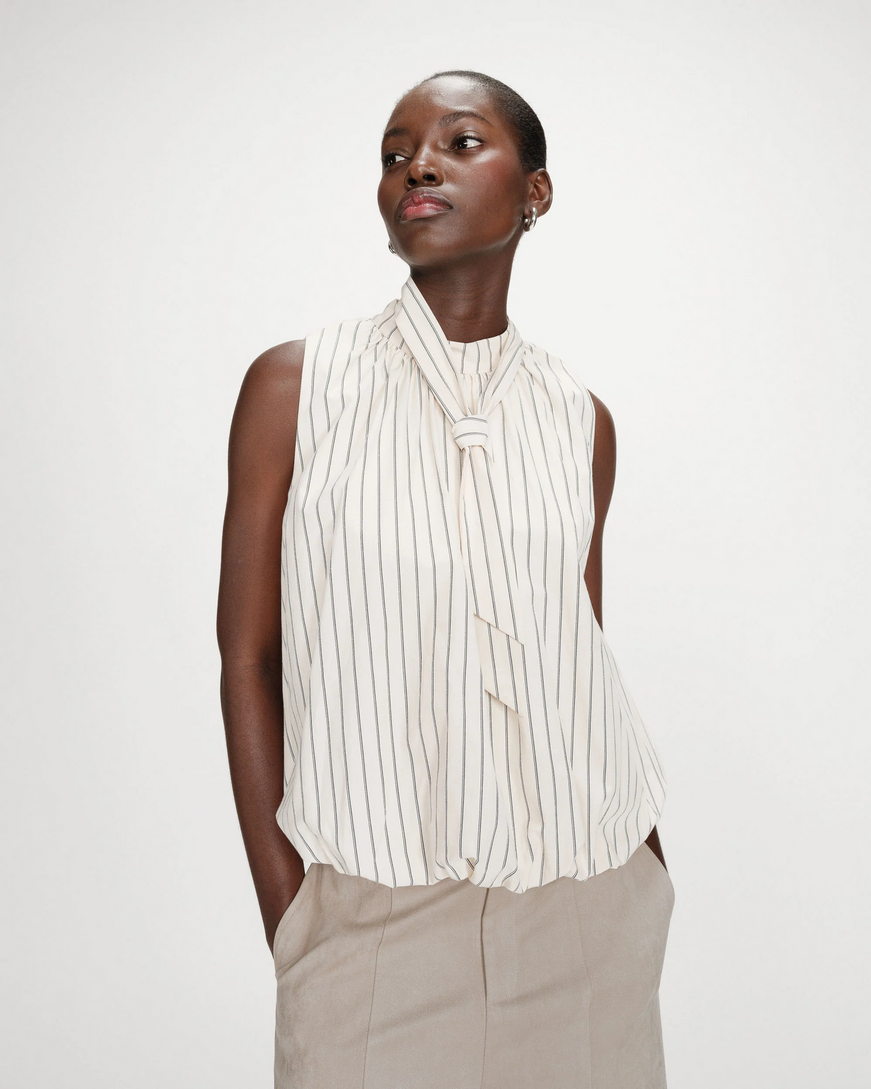 BALLOON POPLIN TOP VANILLE VANYA