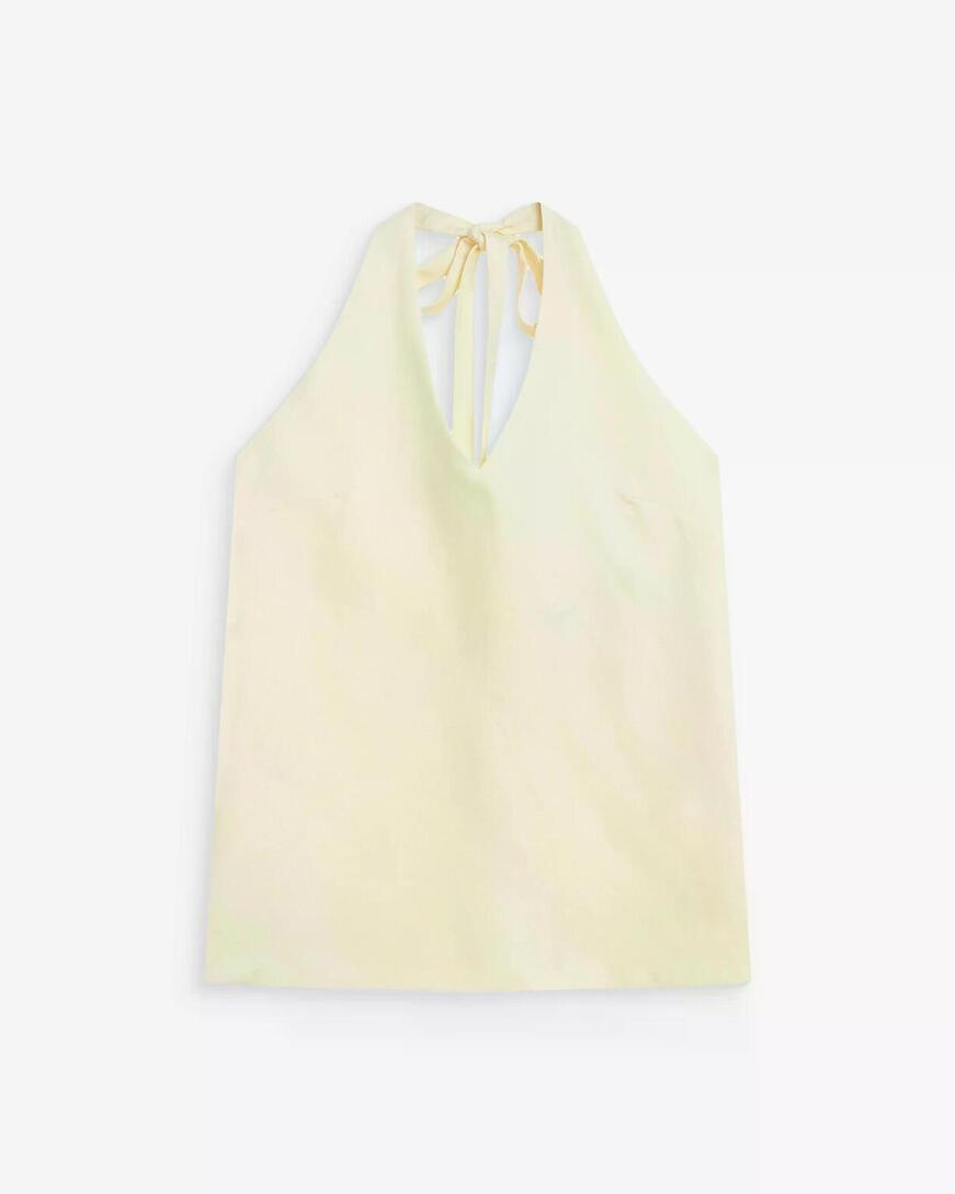 LINEN BACKLESS TOP JAUNE WISE,M
