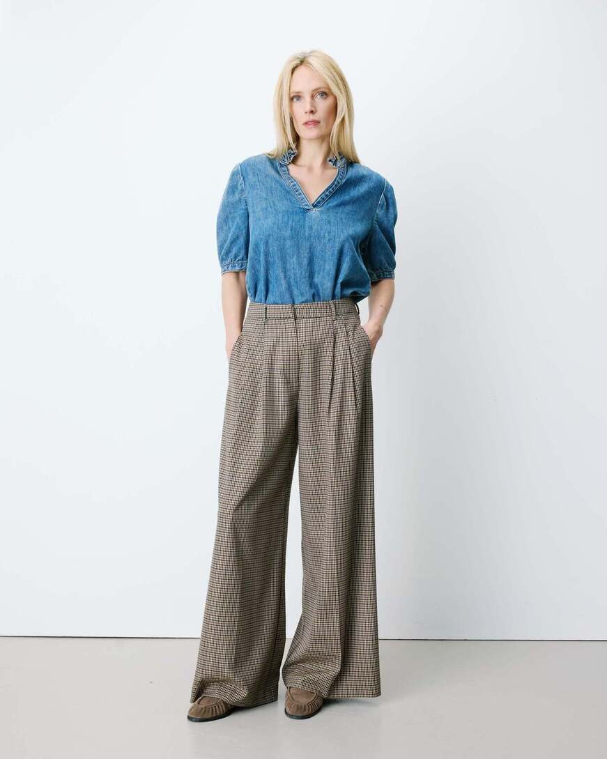 HOUNDSTOOTH SUIT BEIGE ALMOND