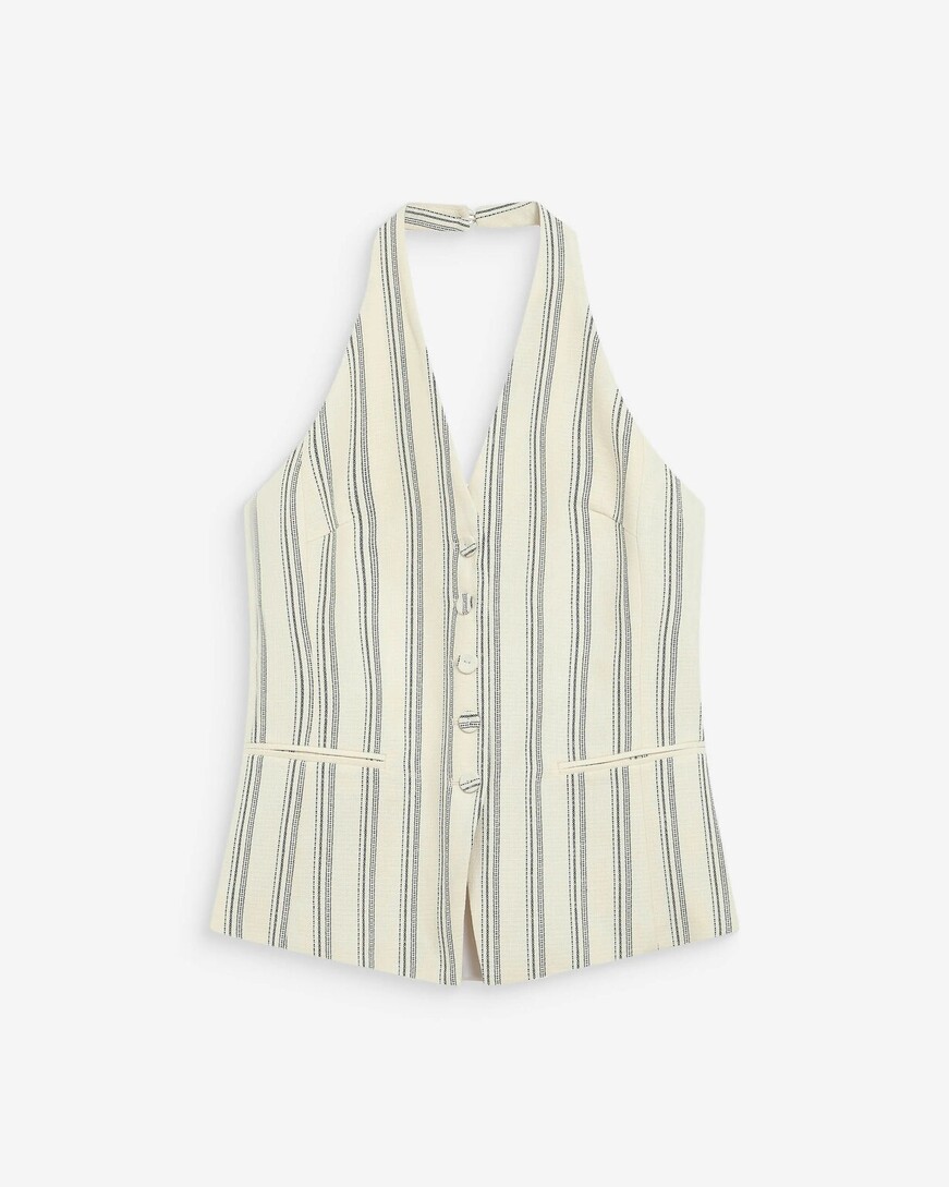 TAILORED V-NECK OPEN-BACK VEST WINIKA,L