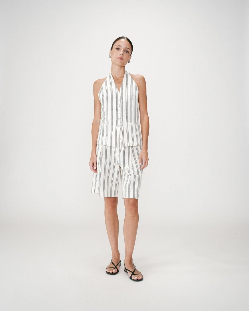 TAILORED V-NECK OPEN-BACK VEST WINIKA,L
