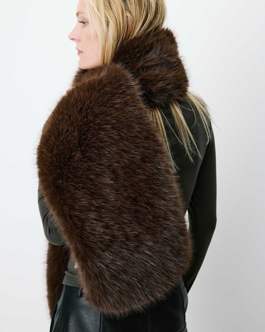 FAUX-FUR COCOLAT AMINA