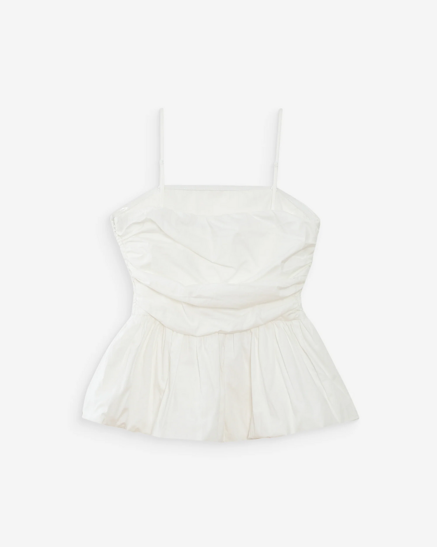 FITTED PEPLUM TOP IVOIRE VALO,L