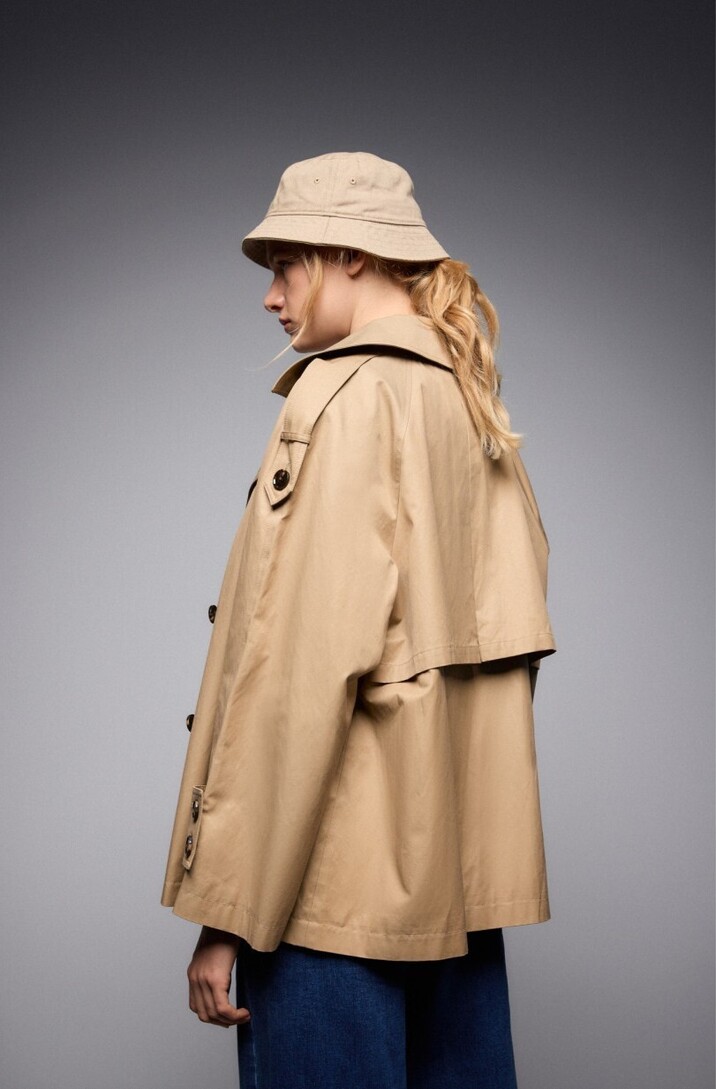 SHORT TRENCH COAT BEIGE,M