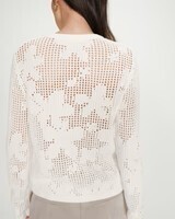 OPENWORK KNIT CARDIGAN ECRU VELASQUEZ