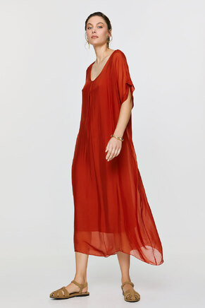 GAIA DRESS BURNT ORANGE