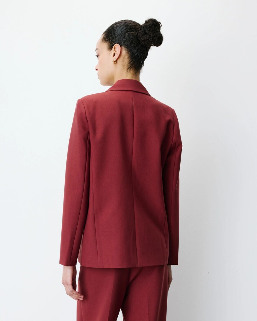 DOUBLE-BREASTED SUIT TERRACOTTA NOIX