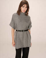 KNIT PONCHO SWEATER ANTHRACITE