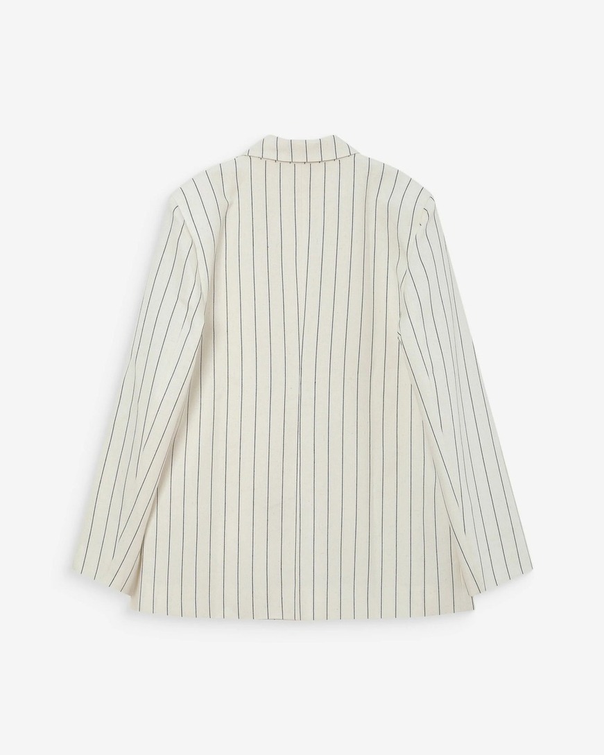  TWO-BUTTON PINSTRIPE SUIT WHITE VELVET