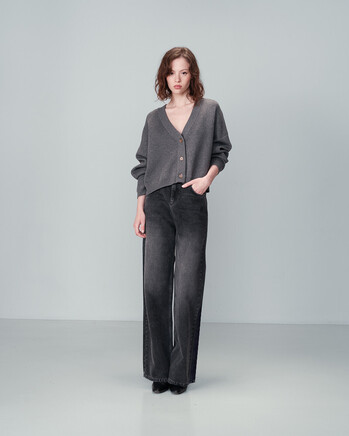 KNIT JACKET GRAY (NACHO) GRACE&MILA