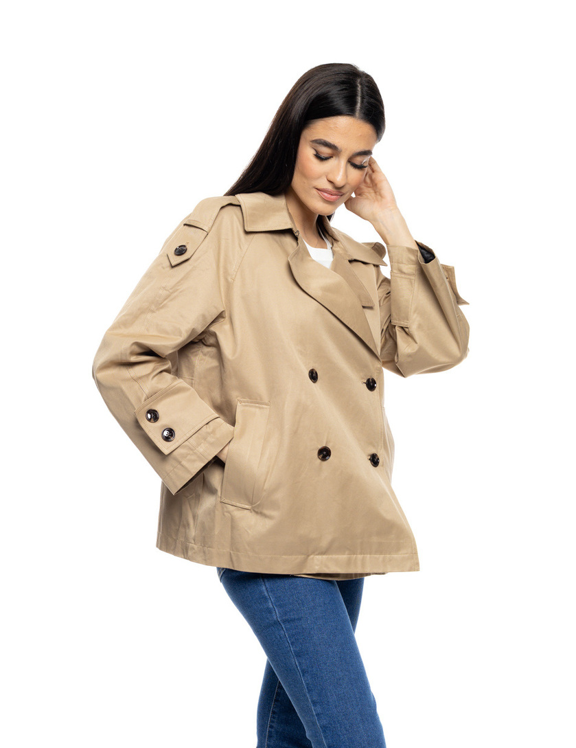 SHORT TRENCH COAT BEIGE,M