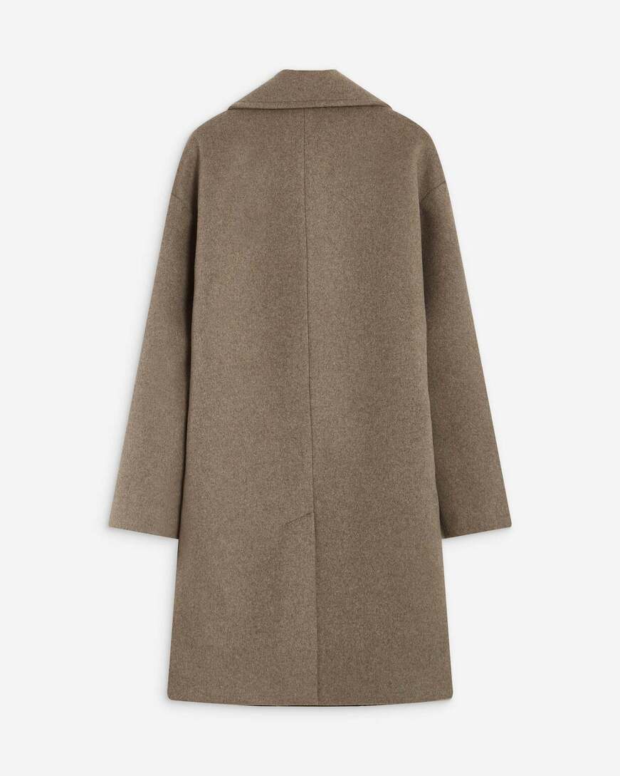 LONG DOUBLE-BREASTED COAT GREGE ALOIS