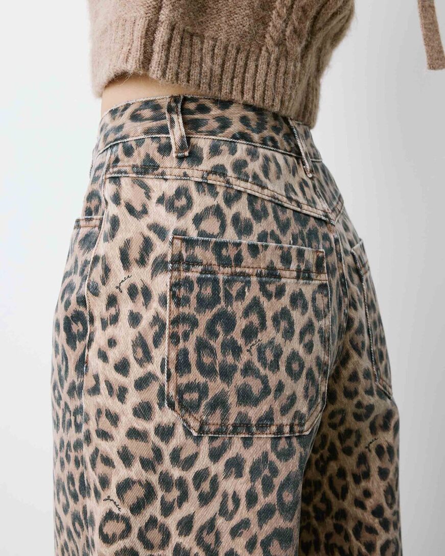 HIGH-WAIST LOOSE PRINTED JEANS LEO SOCCA