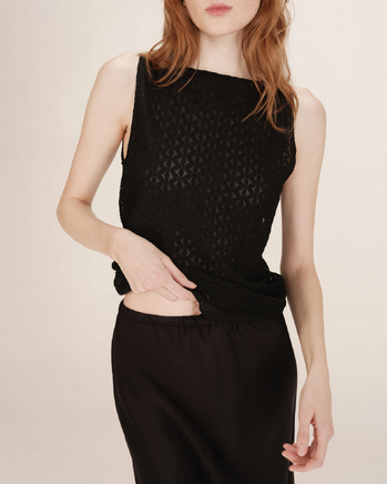 LACE T-SHIRT BLACK TENET GRACE&MILA